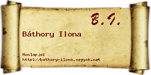 Báthory Ilona névjegykártya